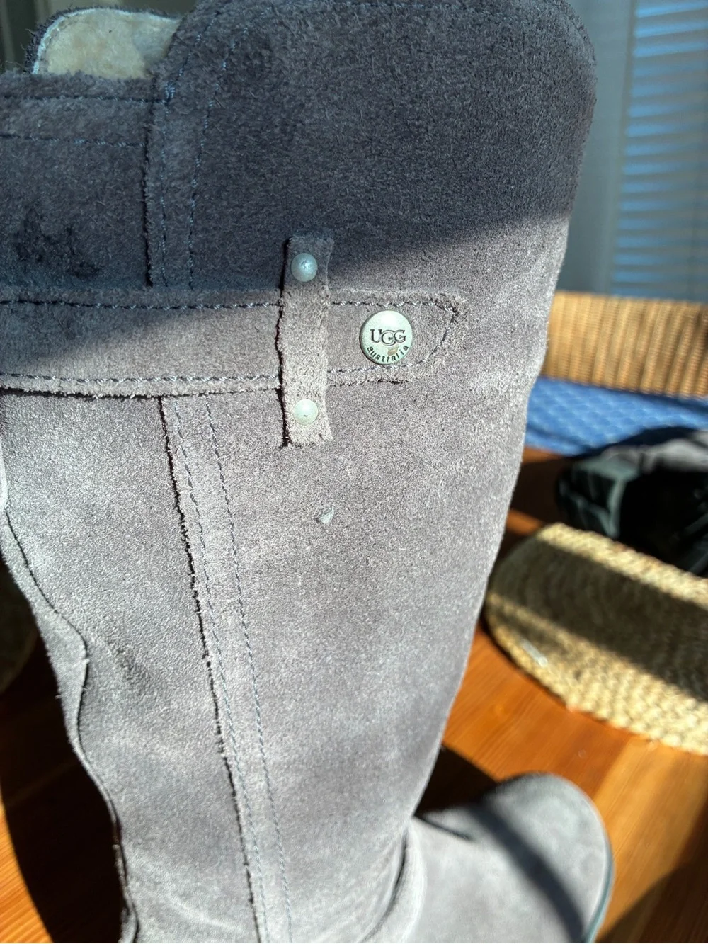 UGG Women's Over-the-Knee Suede Boots in Gray